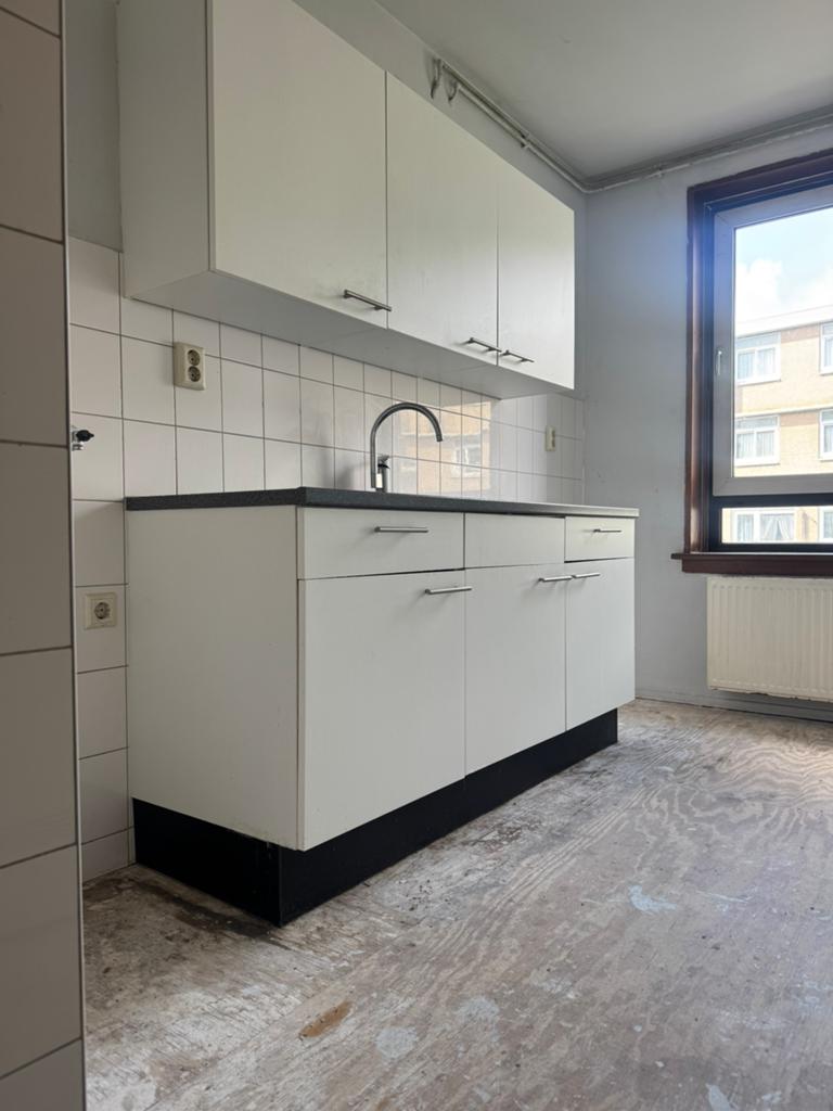 Keuken blok 1.80 incl blad en bovenkasten  goede staat, Ophalen of Verzenden, Zo goed als nieuw, Wit, Enkelwandige keuken
