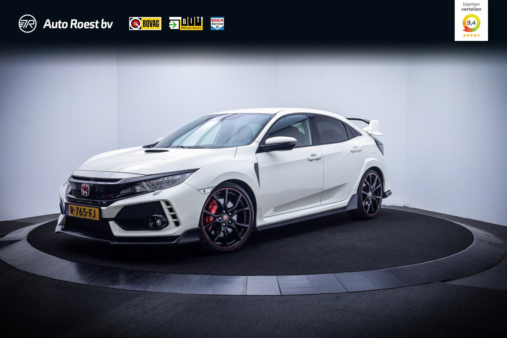 Honda Civic 2.0 i-VTEC Type R ACC | 20" LMV | NAVI | LANEASS, Stof, Gebruikt, 4 cilinders, Wit