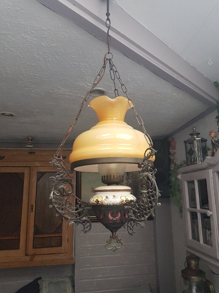 Grote mooie oude hanglamp, Ophalen