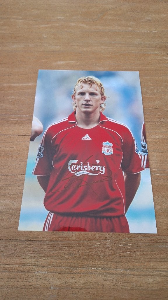 Foto 20x30 cm met handtekening Dirk Kuyt Feyenoord Liverpool, Verzamelen, Ophalen of Verzenden, Nieuw, Buitenlandse clubs, Overige typen