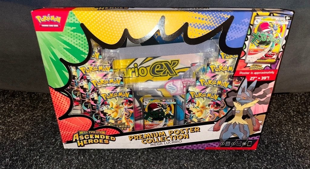 Pokemon Ascended Heroes Mega Lucario Premium Poster Collecti, Ophalen of Verzenden, Nieuw, Boosterbox