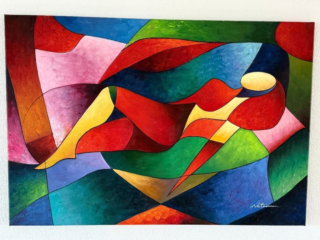 Kleurrijk schilderij van Natasan, Ophalen
