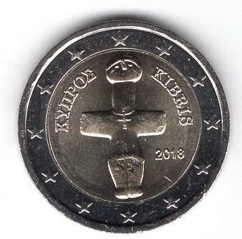 2 Euro Cyprus 2018 - Reguliere Munt - UNC, Verzenden, Cyprus, 2 euro, Losse munt