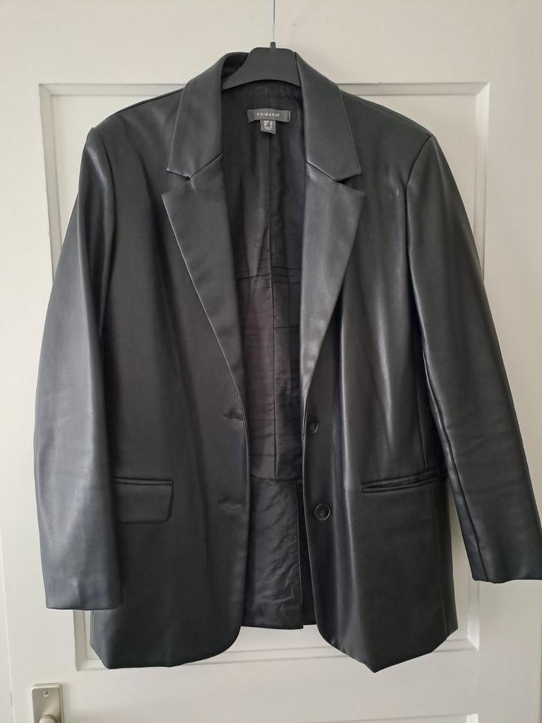 Nieuwstaat neplederen blazer/ jasje maat 38 Primark, Maat 38/40 (M), Primark, Zwart, Nieuw
