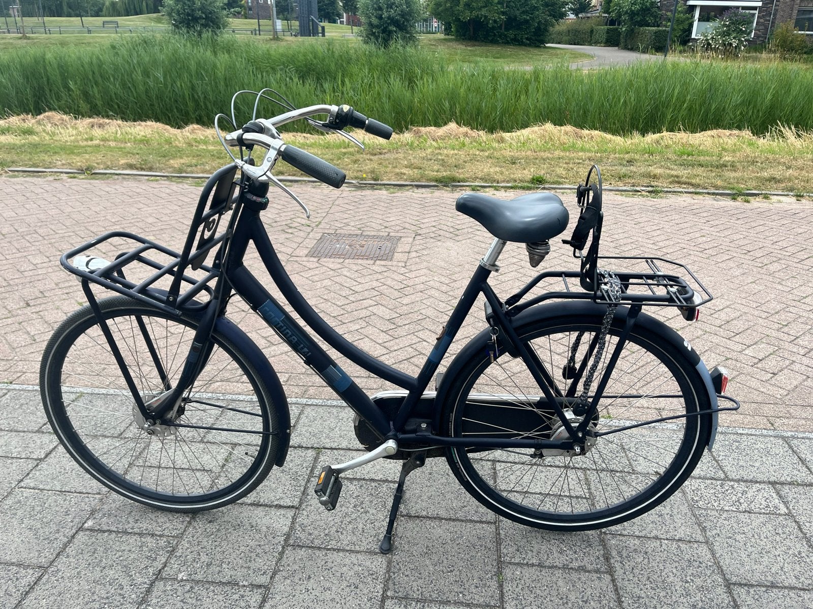 Cortina U4 Transport Denim N7 57cm  - Atlantic Blue Mat, Gebruikt, Versnellingen, 56 cm of meer, Trommelrem