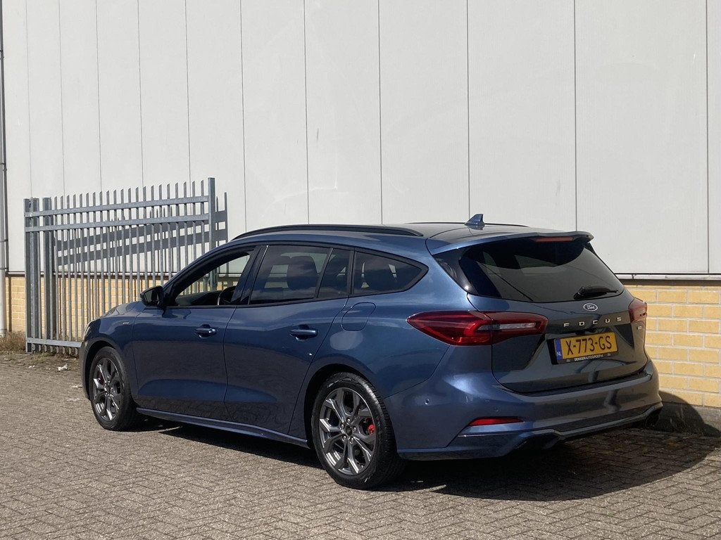 Ford Focus 1.0 EcoBoost Hybrid 155pk Automaat ST Line X Wago, Stof, Gebruikt, Blauw, Origineel Nederlands