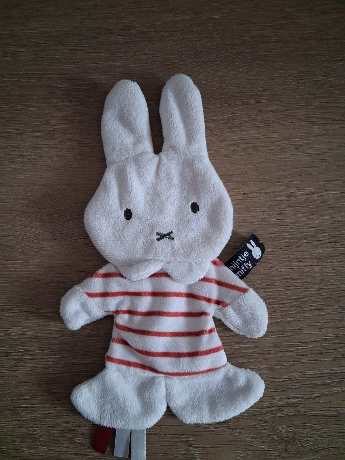 Knuffeldoekje knisper Nijntje Miffy wit rood gestreept L198, Kinderen en Baby's, Kinderkamer | Inrichting en Decoratie, Ophalen of Verzenden