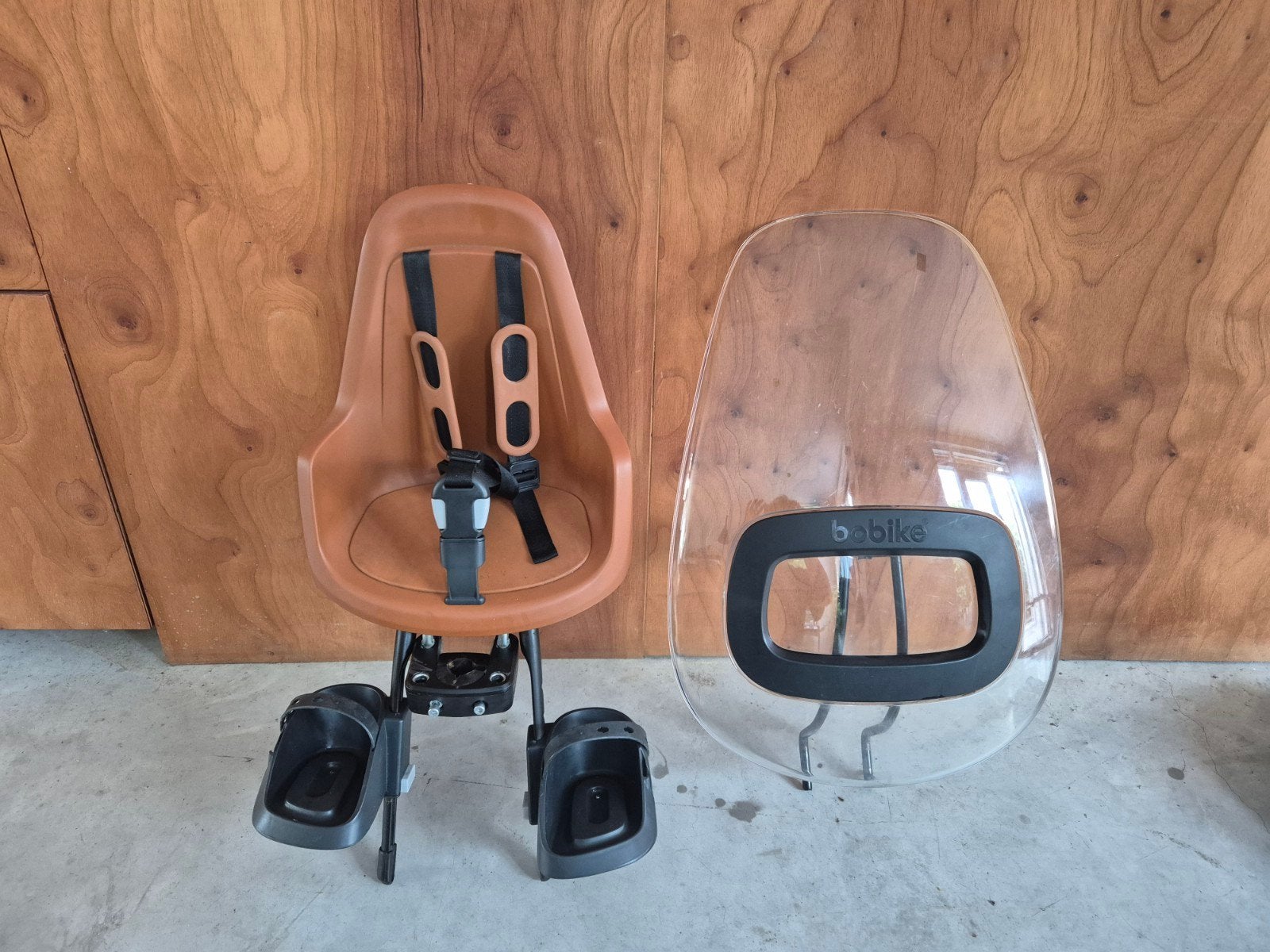 Bobike ONE Mini voorzitje Chocolate Brown + windscherm, Ophalen, Gebruikt, 9 t/m 18 kg