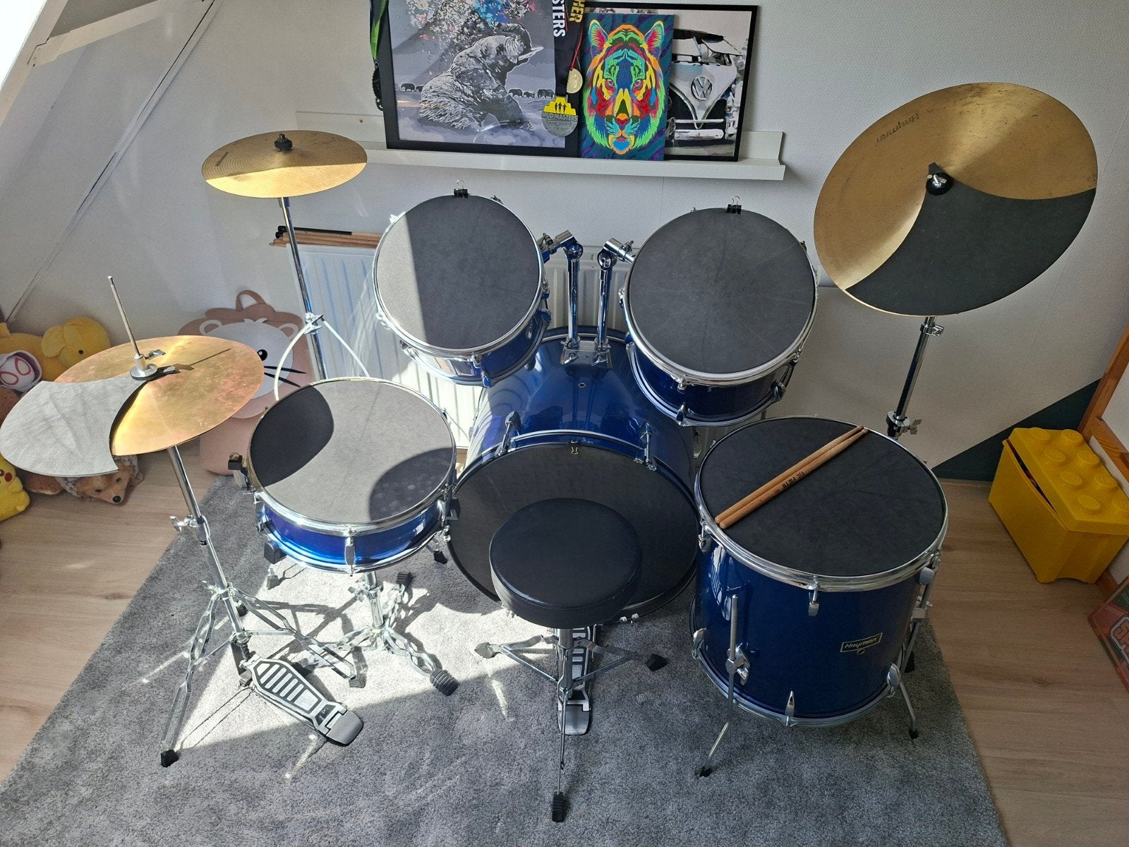 Beginners drumstel Hayman., Ophalen, Gebruikt, Overige merken