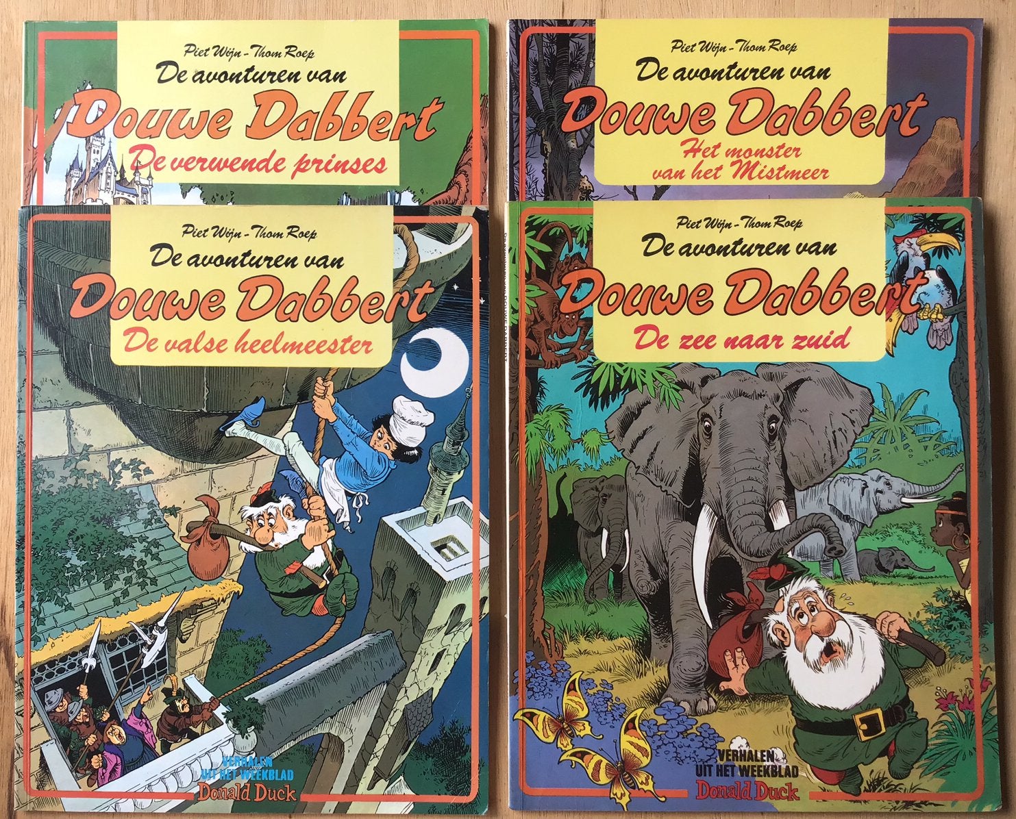 Douwe Dabbert stripboek (4x) - Tom Roep & Piet Wijn, Meerdere stripboeken, Ophalen of Verzenden, Gelezen