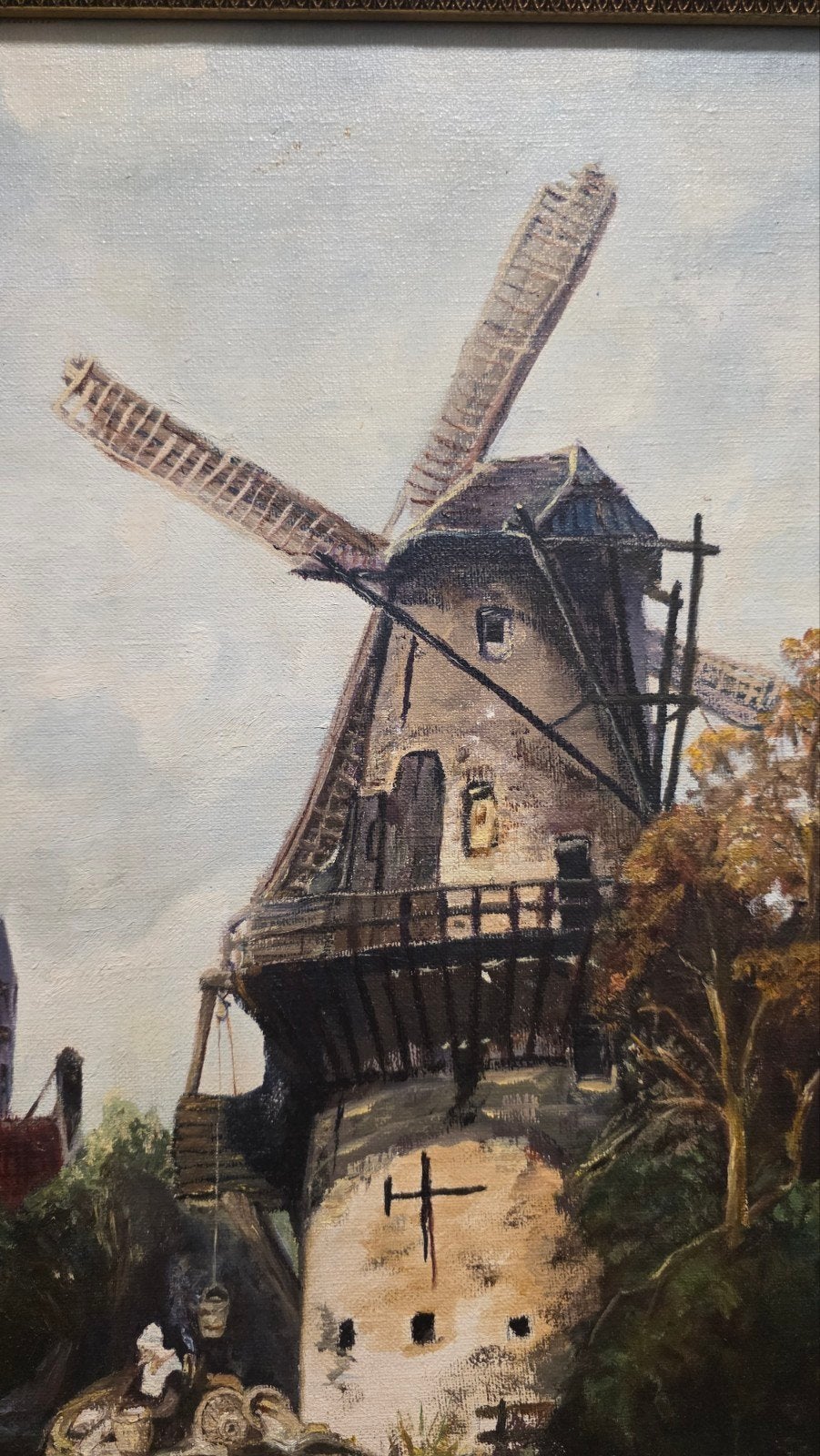 groot antiek schilderij, Ophalen