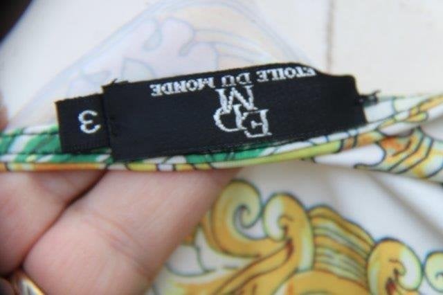 Overslagjurk zwart/aqua/geel Etoile du monde mt 3 (M) Vast O, Kleding | Dames, Jurken, Maat 38/40 (M), Ophalen of Verzenden, Zo goed als nieuw