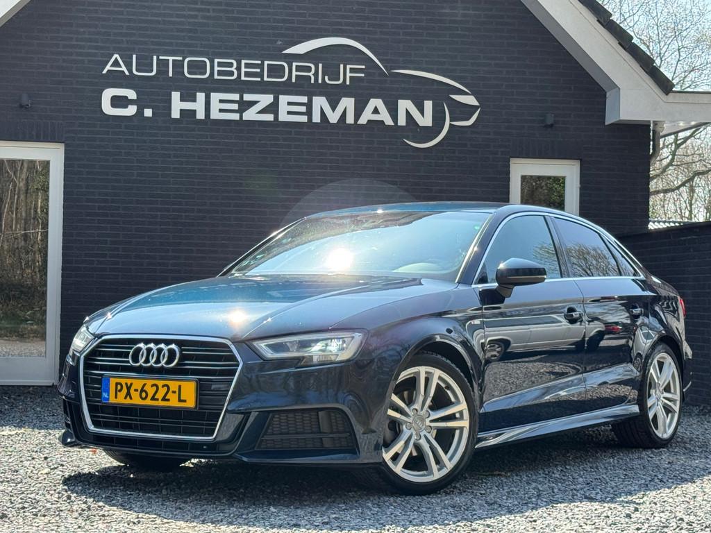 Audi A3 Limousine 1.5 TFSI CoD Sport S LINE Edition Led Auto, 4 cilinders, 150 pk, Blauw, Leder en Stof