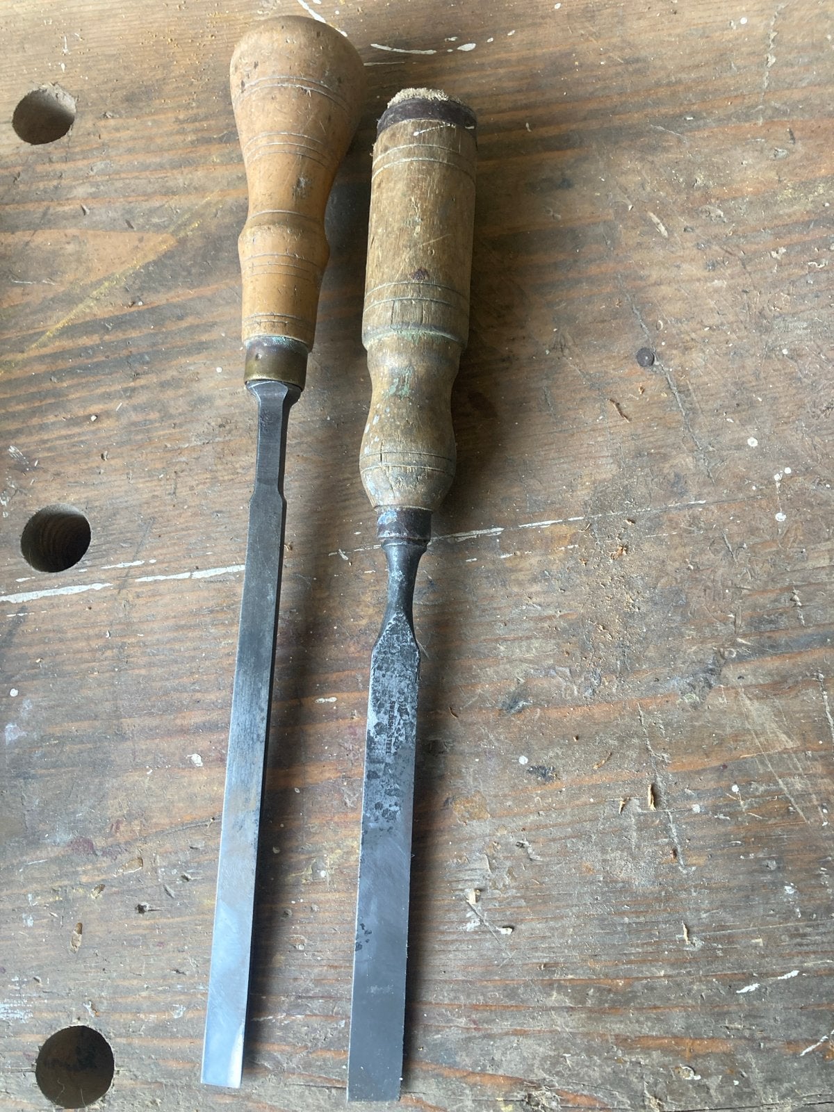 Nooitgedagt Beitels 9 en 12mm Zweeds Staal - Set, Verzenden, Gebruikt, Beitel, Nooitgedacht