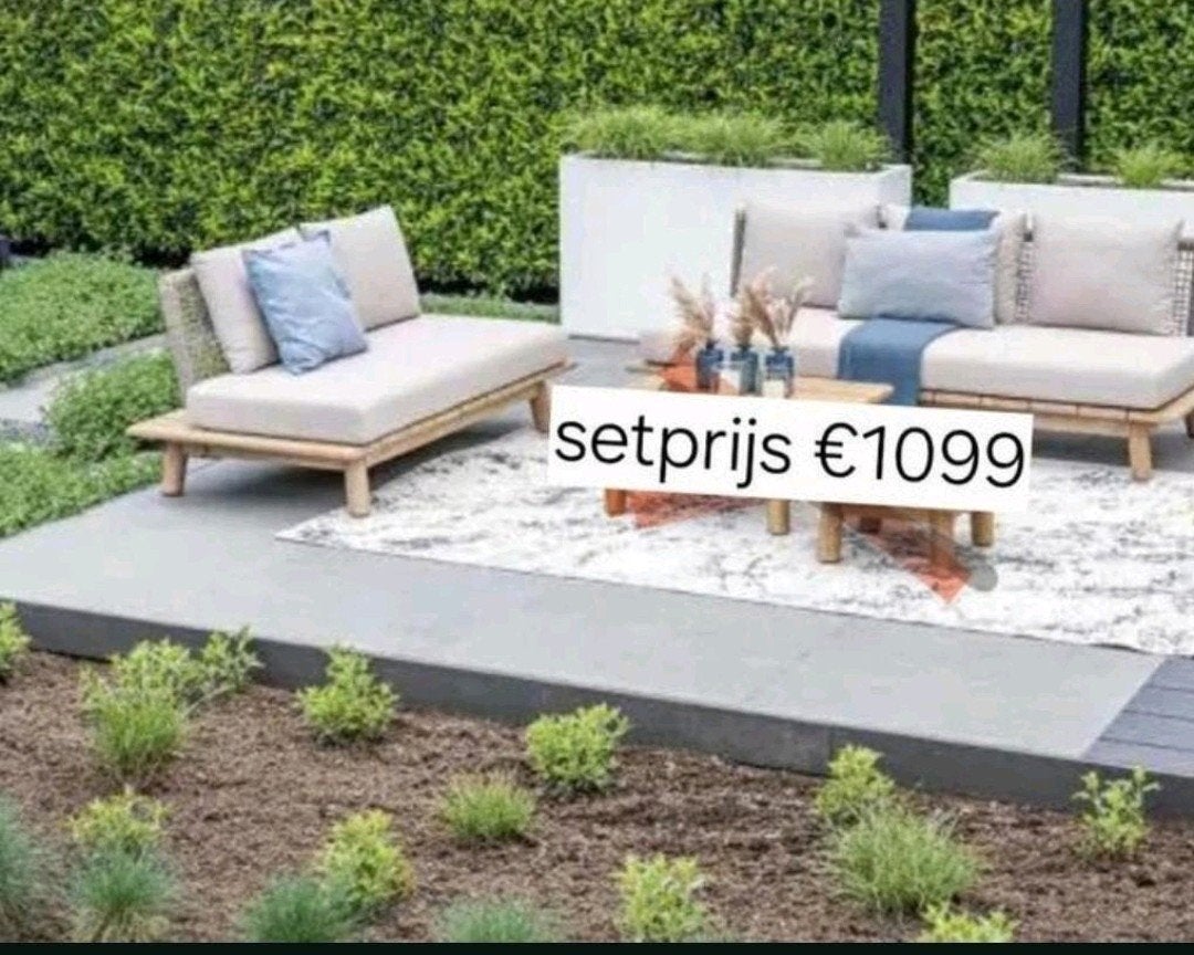 DEZE ACACIA HOUTEN LOUNGESET MAG WEG VOOR €799, Ophalen, Nieuw