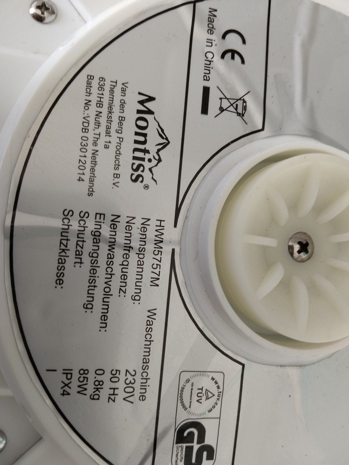 Montiss Mini Wasmachine HWM5757M - Compact en Handig, Witgoed en Apparatuur, Ophalen