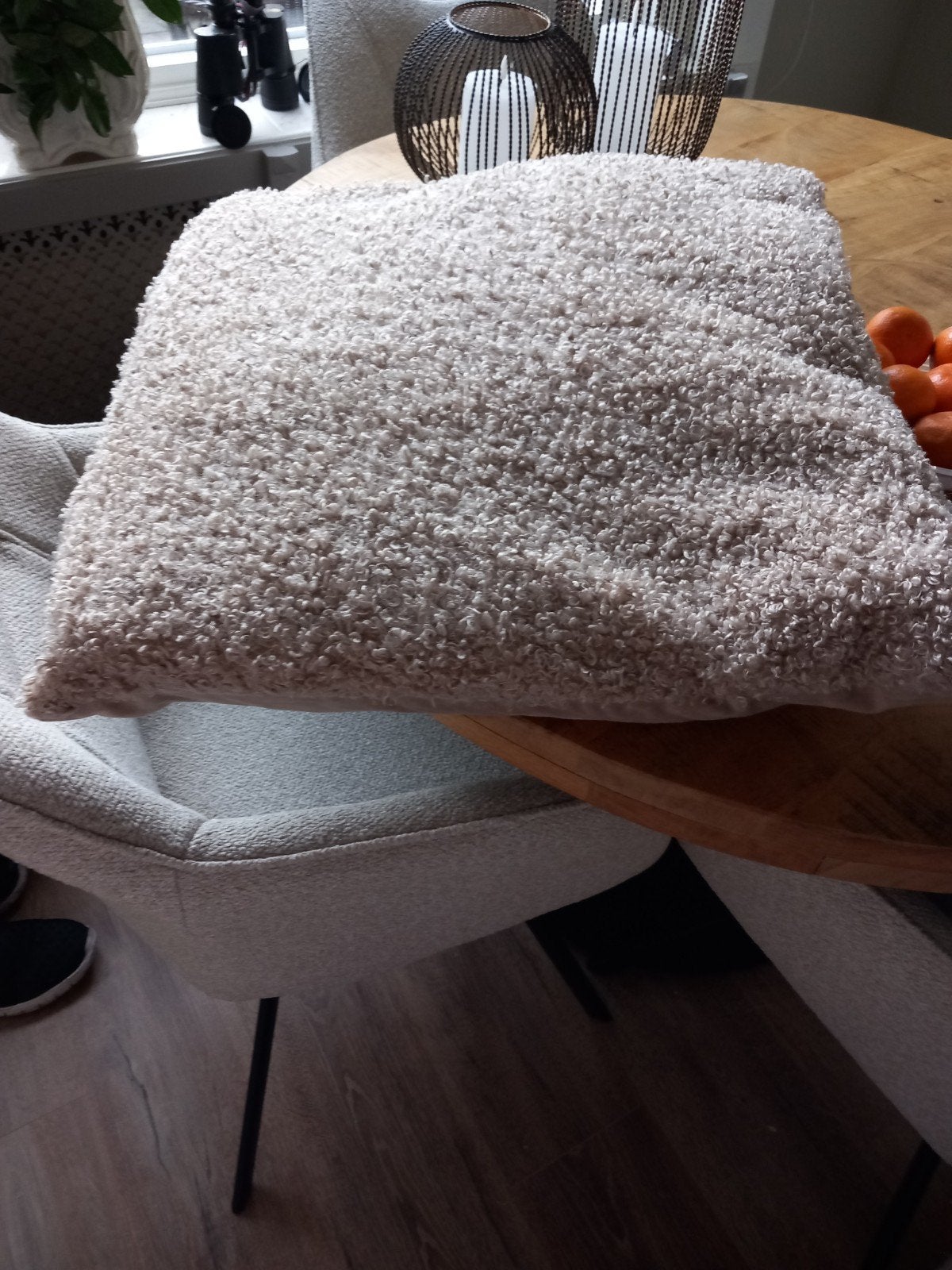 4 grote sierkussens  nieuw, Ophalen, Nieuw, Beige, Vierkant