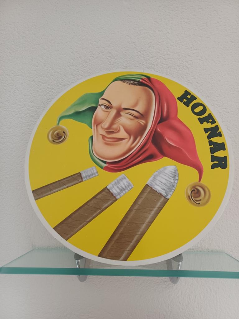 Originele oude winkel display Hofnar sigaren, Ophalen of Verzenden, Gebruikt, Reclamebord