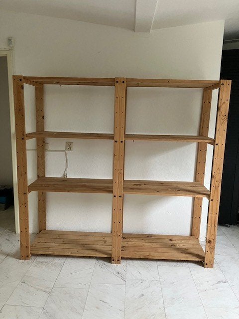 Wandkast, Grenen, Ophalen, Met plank(en), Gebruikt, 150 tot 200 cm