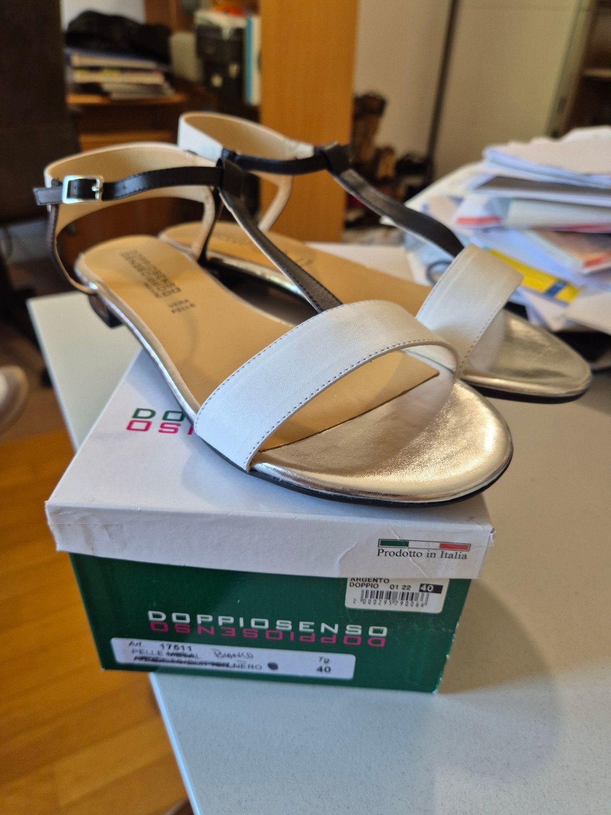 Italiaanse Doppiosenso sandalen, maat 40, Ophalen of Verzenden, Nieuw, Zwart, Sandalen of Muiltjes