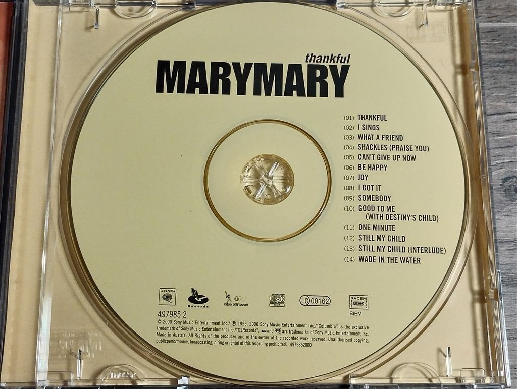Mary Mary - Thankful, Ophalen of Verzenden, Zo goed als nieuw