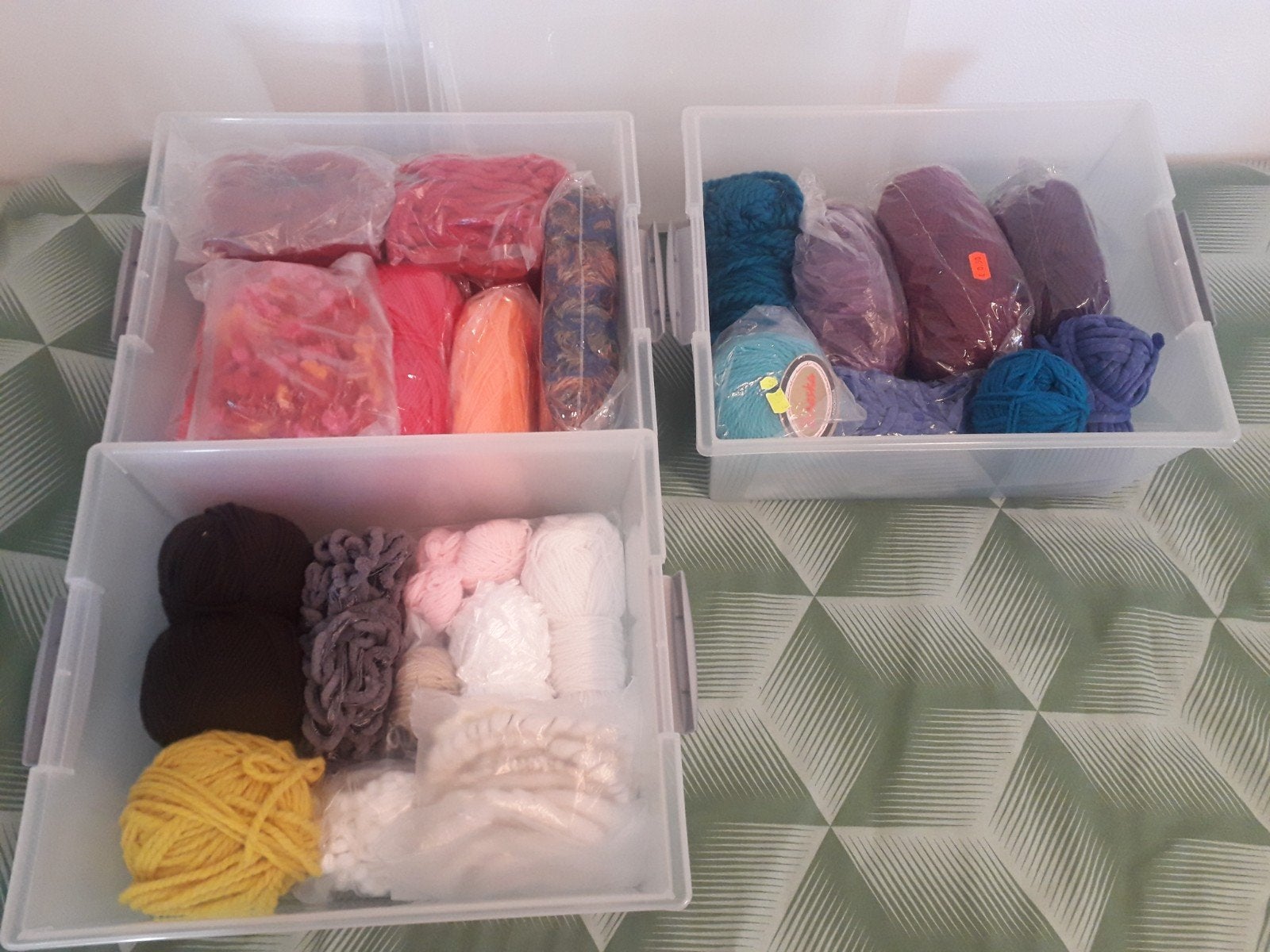 3 dozen met wol, Ophalen, Nieuw, Breien of Haken, Wol of Garen
