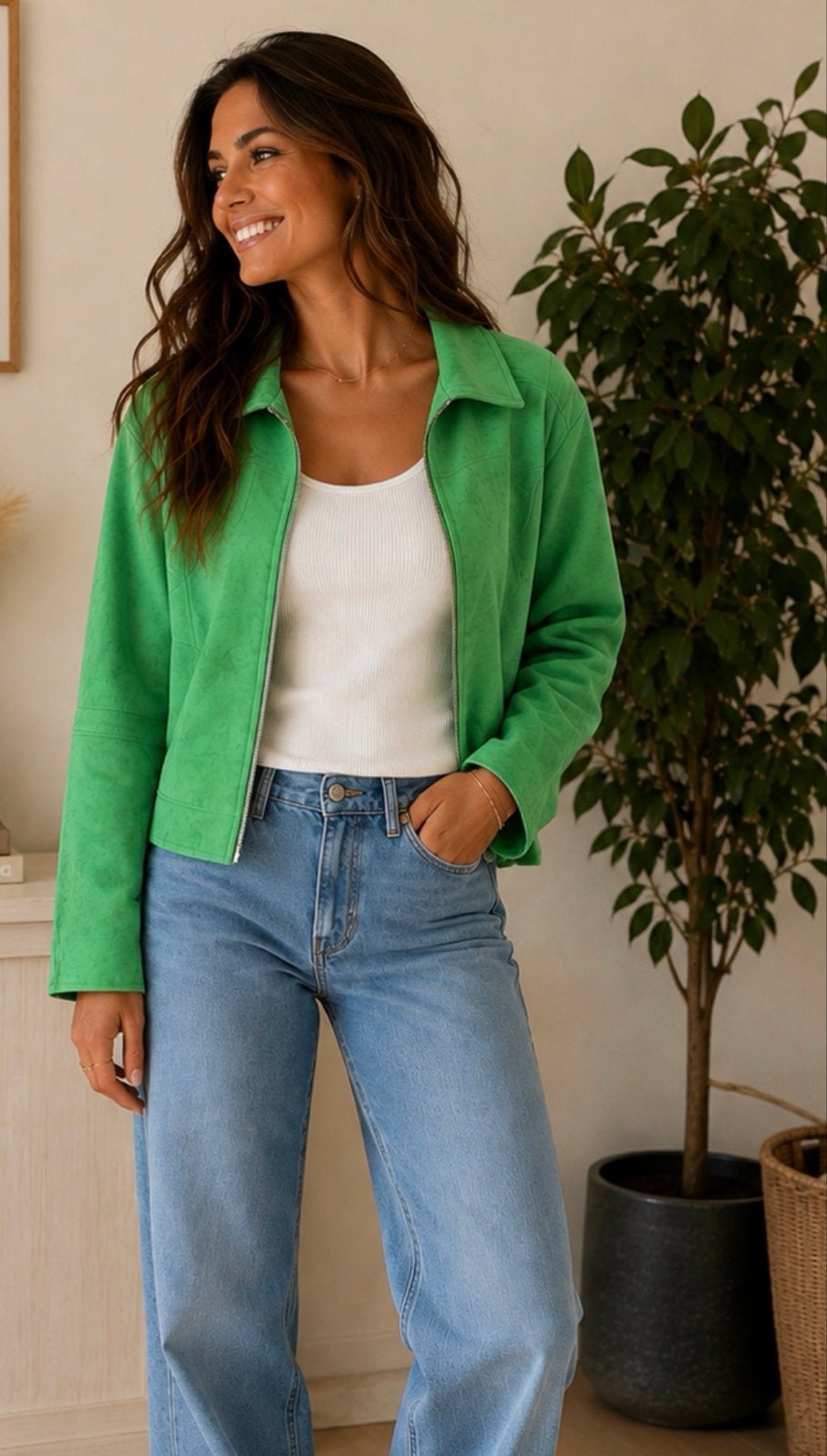 Groen jasje van Lizzy&coco - Maat L, Kleding | Dames, Ophalen of Verzenden, Zo goed als nieuw, Maat 42/44 (L), Groen