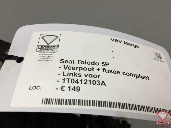 seat toledo altea 5p veerpoot + fusee links voor 1t0412103a, Gebruikt, Autovia A-2, Km 585 585
08760  Martorell, ES, Ophalen of Verzenden