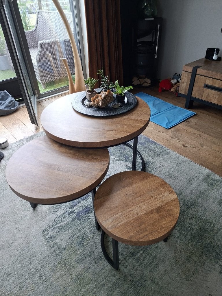 salontafels, Huis en Inrichting, Tafels | Salontafels, Ophalen, 100 tot 150 cm, Rond, 50 tot 100 cm