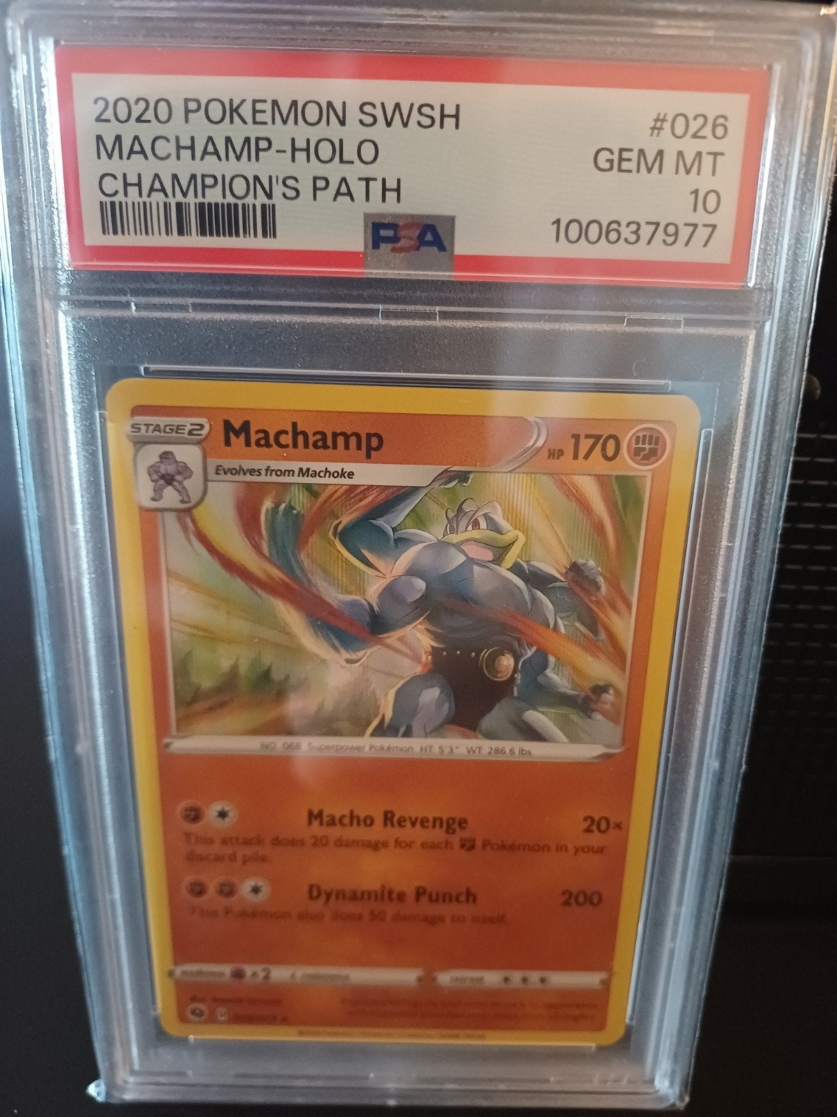 Pokemon Machamp Holo Champion's Path, Ophalen of Verzenden, Nieuw, Losse kaart