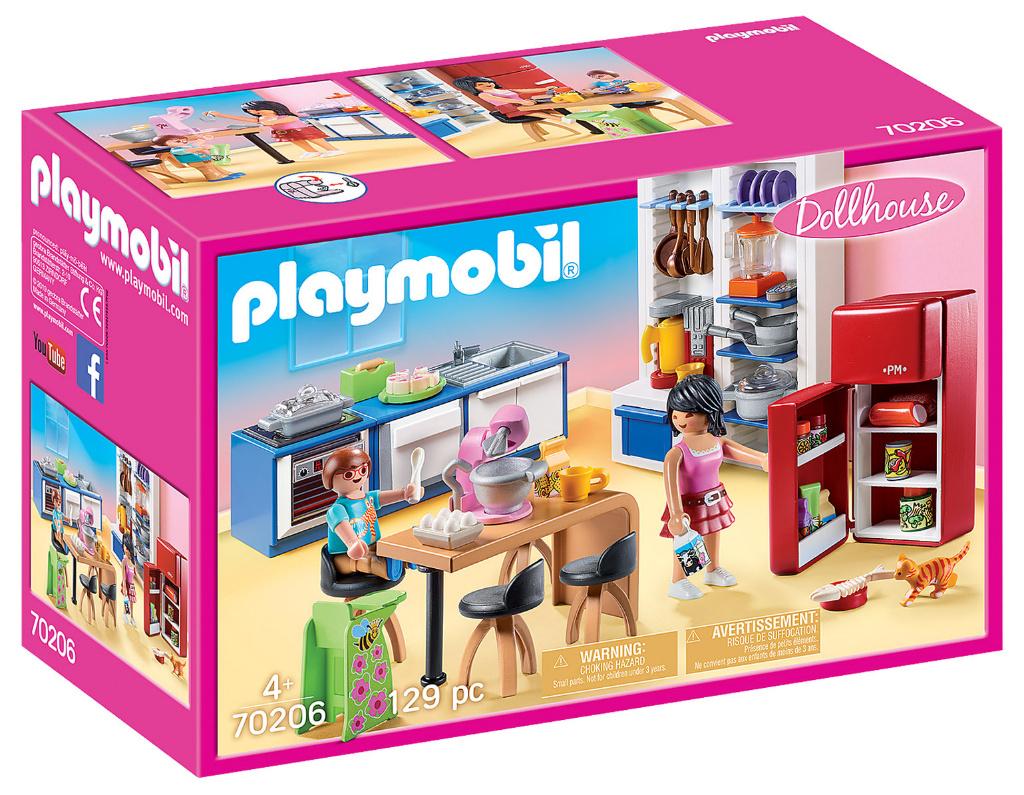 PLAYMOBIL 70206 Dollhouse Leefkeuken 129 delig, Ophalen of Verzenden, Nieuw, Complete set