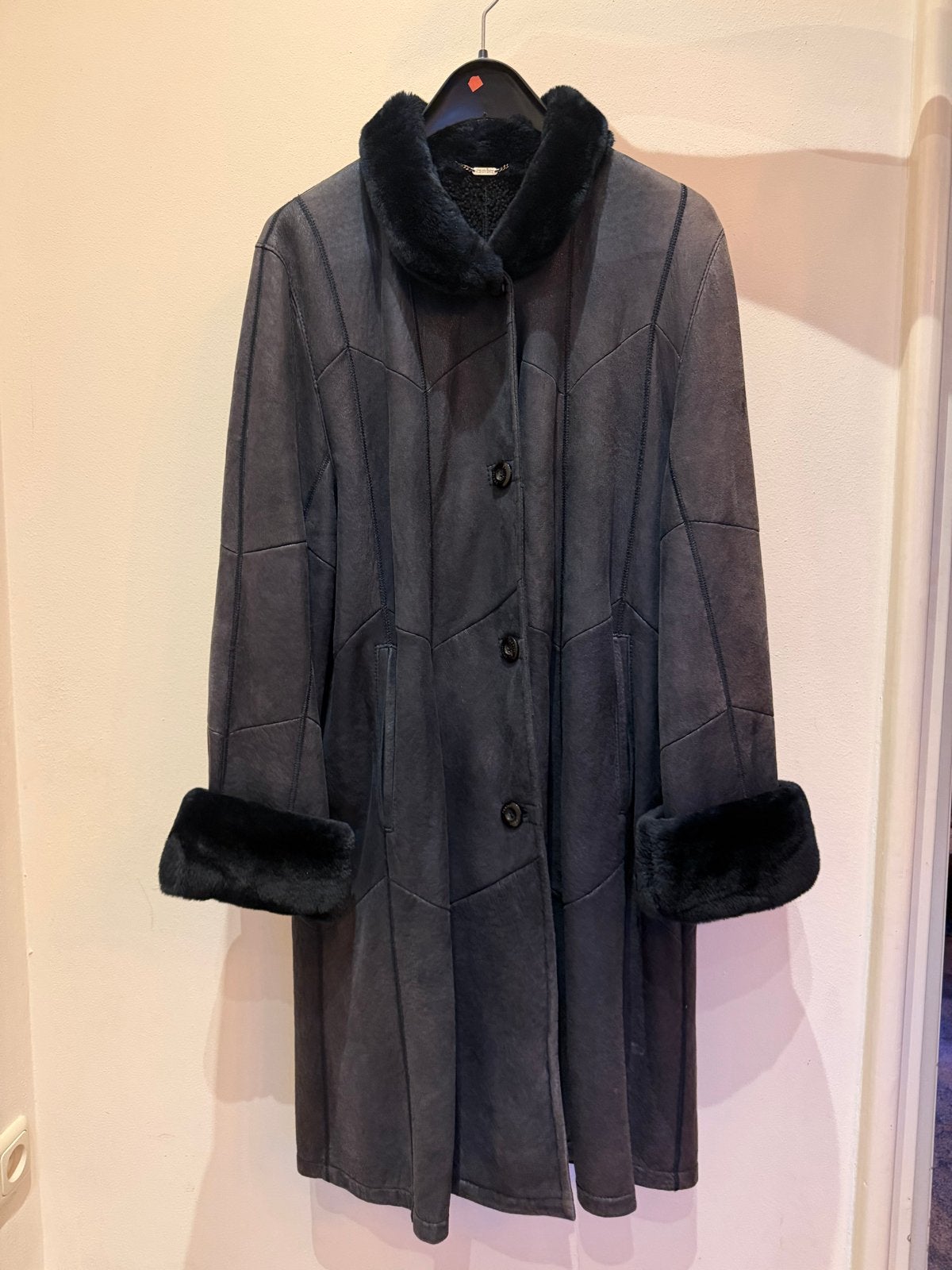 Werner Christ Leren Jas met Schaapsvacht - Z.G.A.N., Kleding | Dames, Ophalen of Verzenden, Zo goed als nieuw, Maat 42/44 (L)