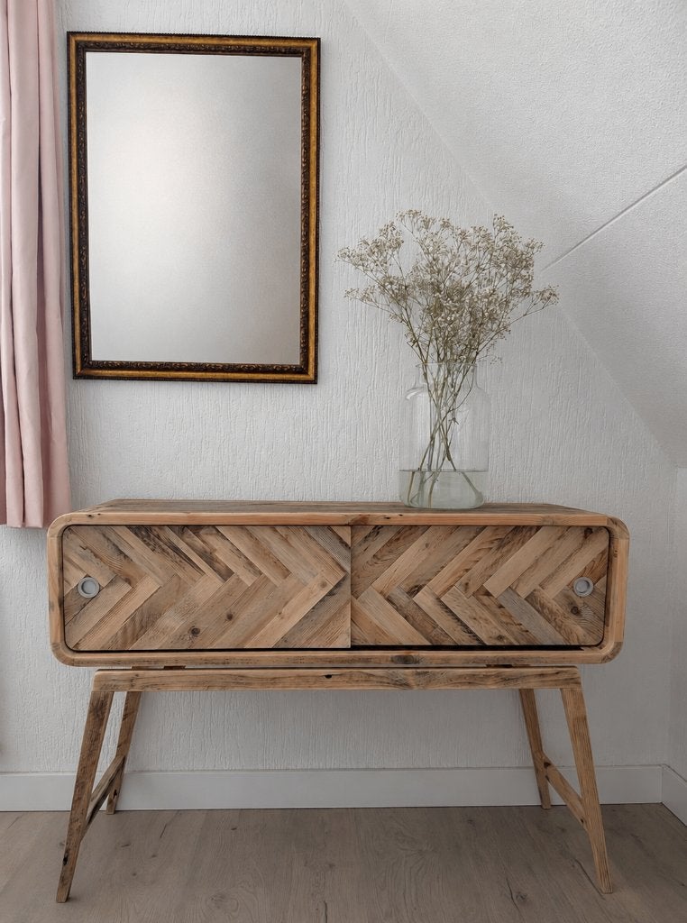 Design dressoir van Pallethout | Handgemaakt Maatwerk, Ophalen, Japandi, 100 tot 150 cm, Nieuw
