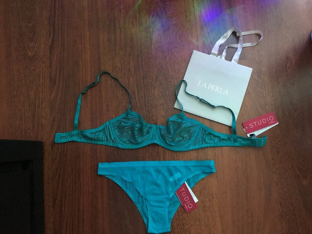 Nieuw - turquoise Studio La Perla setje 75B + S, Kleding | Dames, La Perla, Ophalen of Verzenden, Blauw, Setje