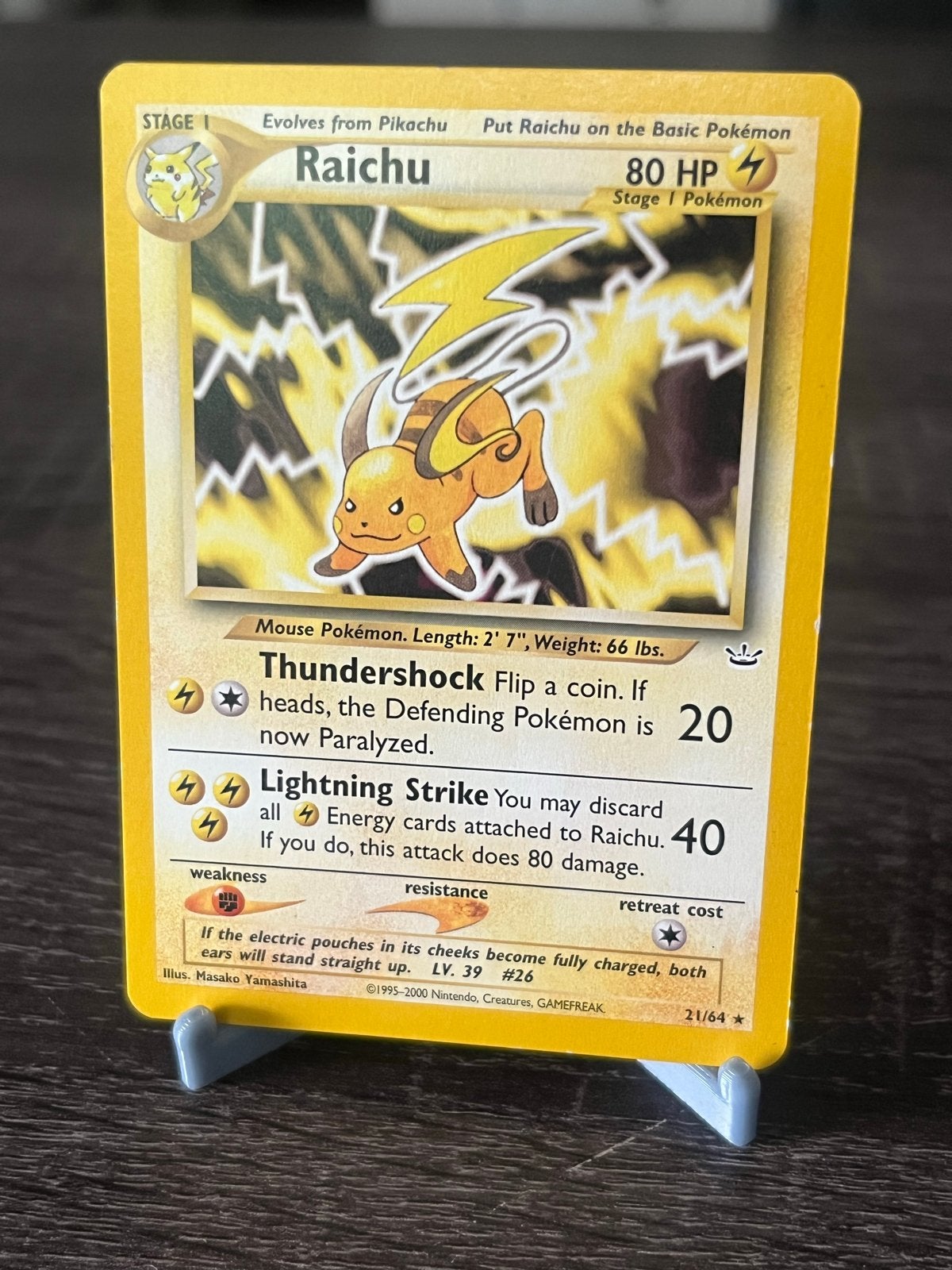 Raichu (21/64) - Neo Revelation - EX, Ophalen of Verzenden, Gebruikt, Losse kaart