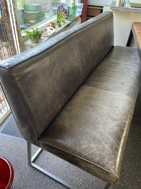 leren eetkamerbank, Ophalen, Gebruikt, Minder dan 75 cm, 150 tot 200 cm