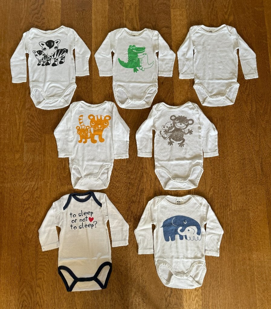 7 rompers lange mouw  maat 68, Kinderen en Baby's, Ophalen of Verzenden, Zo goed als nieuw, Jongetje of Meisje, Nacht- of Onderkleding