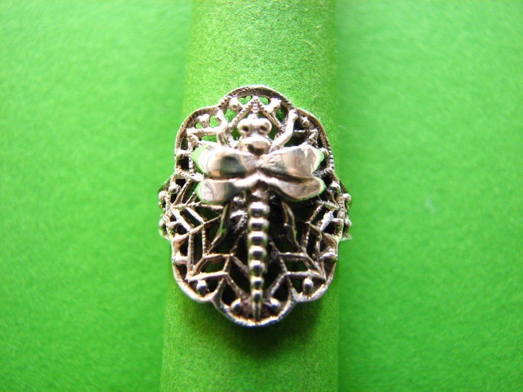 Mooie Zilveren Ring - Libelle - maat 16,5, Verzenden, Zilver, Ring