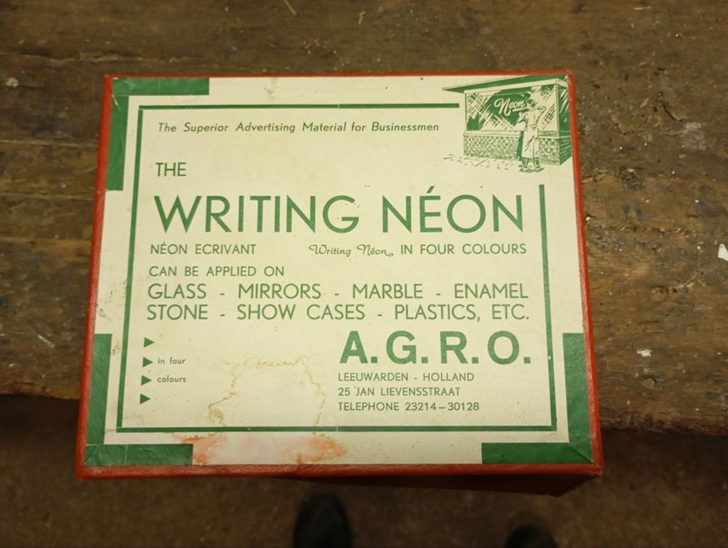 Vintage AGRO The Writing Neon set - Knutselmateriaal, Ophalen of Verzenden