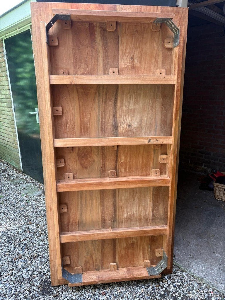 Teak Eetkamertafel 180x90, Ophalen, Gebruikt, Teakhout, 50 tot 100 cm