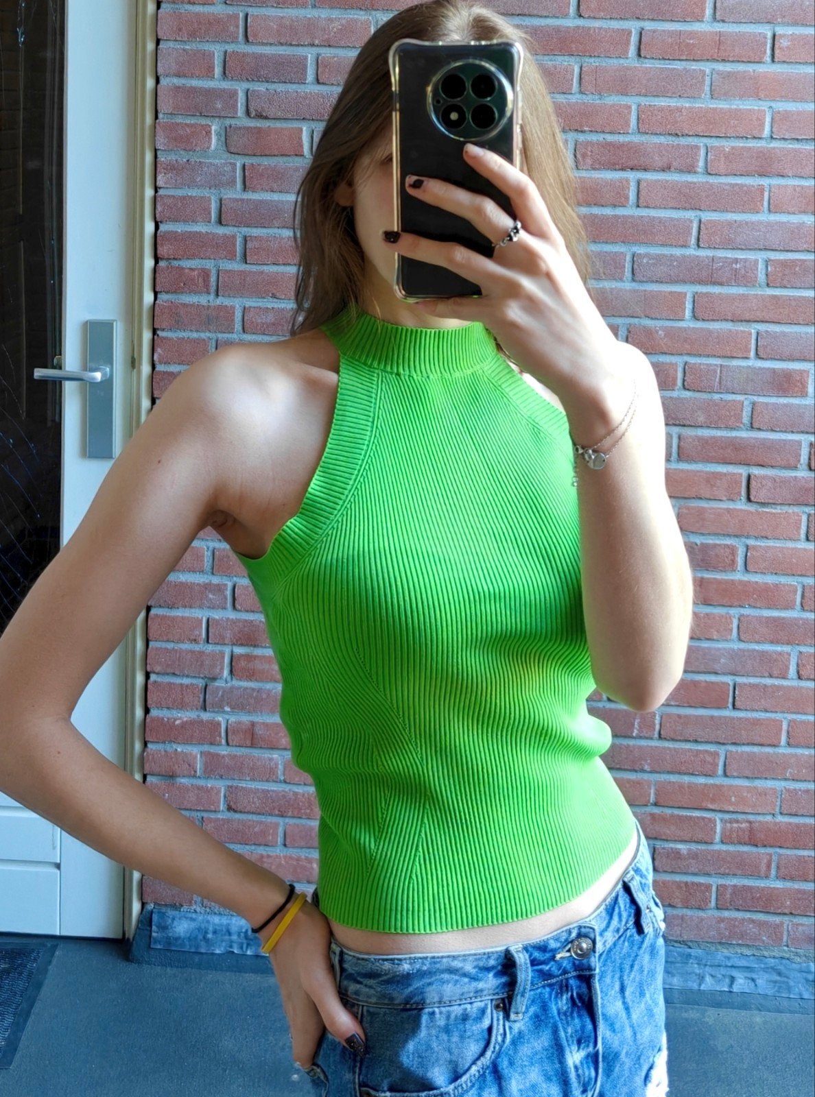 Distrikt Nørrebro groene halter top maat S - als nieuw!, Distrikt Nørrebro, Nieuw, Ophalen of Verzenden, Groen