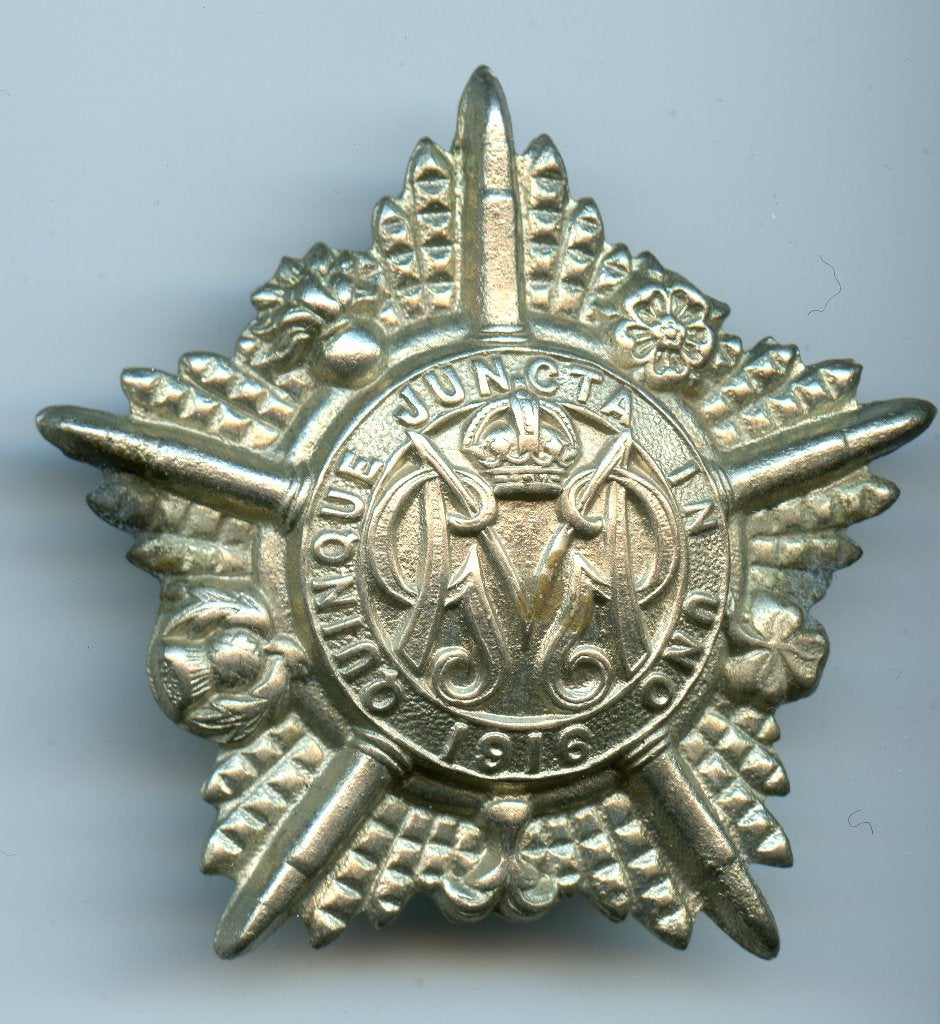 WO1/WO2 British Guards Machine Gun Regiment Cap Badge, Verzenden, Landmacht, Engeland, Embleem of Badge