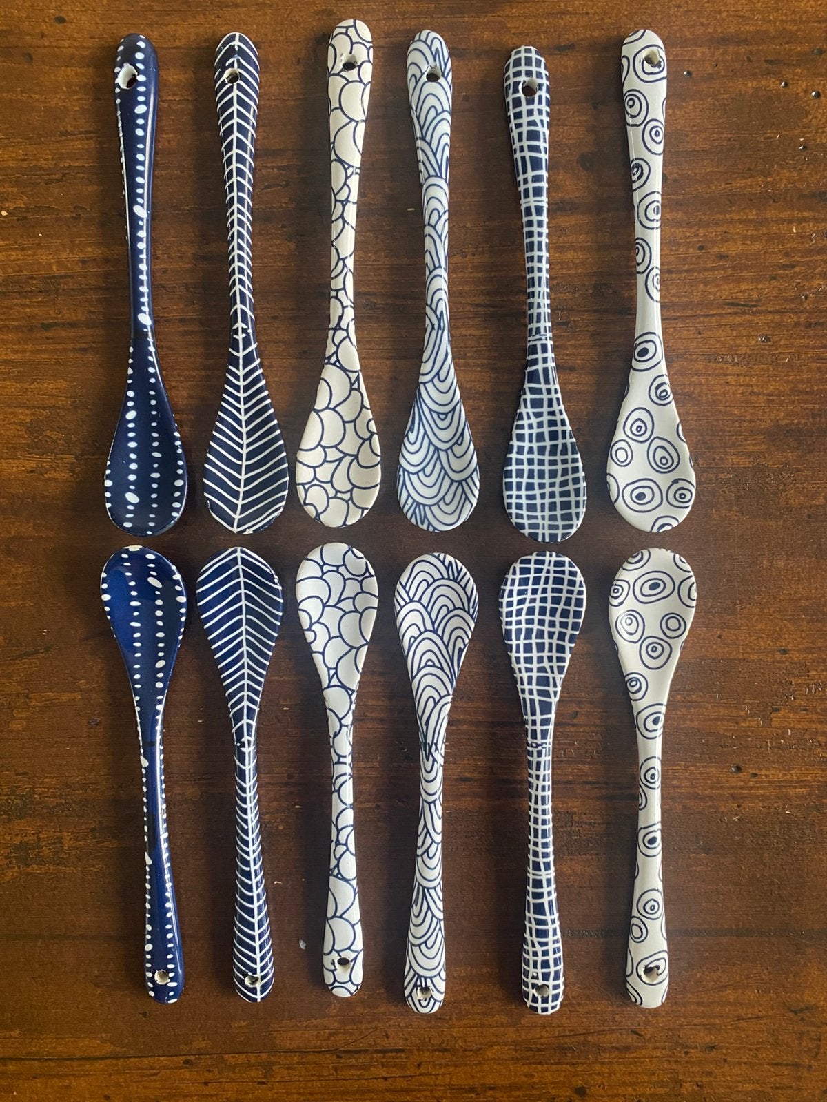 Tokyo Design Nippon Blue porseleinen lepeltjes, Theelepel, Overige materialen, Gebruikt, Bestekset