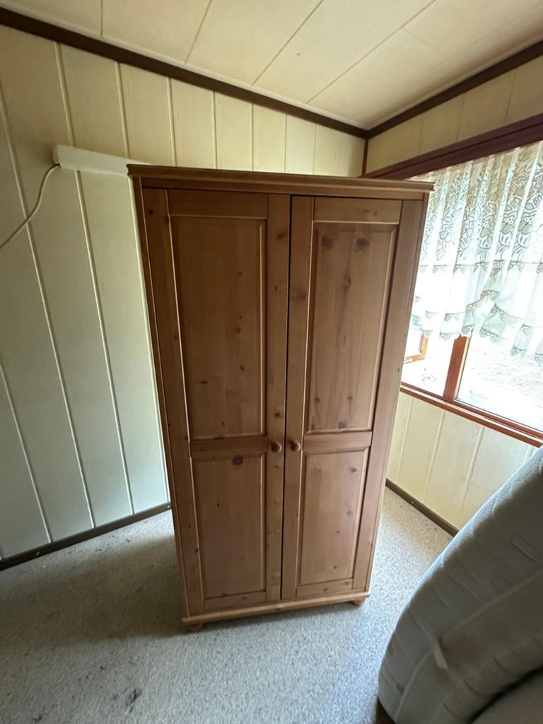Houten kledingkast, Huis en Inrichting, Kasten | Kledingkasten, Ophalen, Gebruikt, 50 tot 75 cm, 150 tot 200 cm