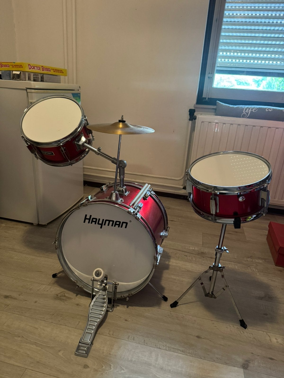 Hayman kinder drumstel, Muziek en Instrumenten, Drumstellen en Slagwerk, Ophalen, Zo goed als nieuw, Overige merken