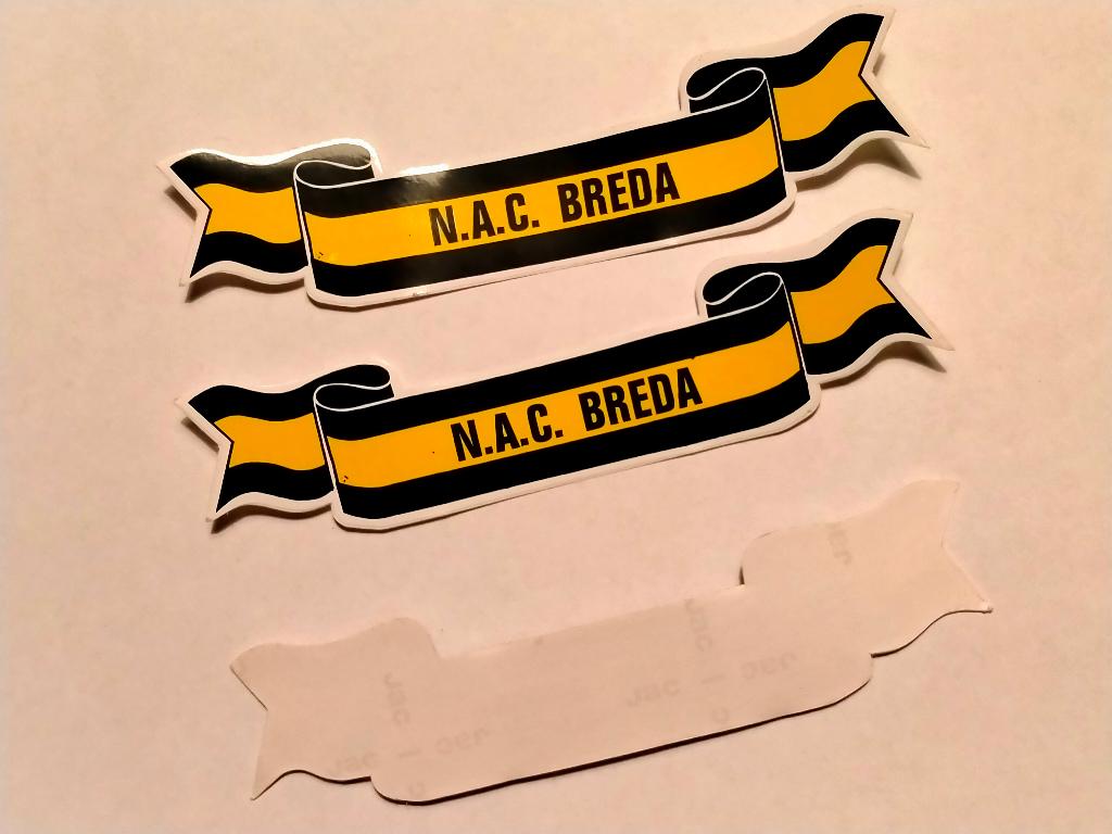 NAC Breda vintage voetbal club sticker banner Eredivisie, Verzenden, Zo goed als nieuw, Overige typen