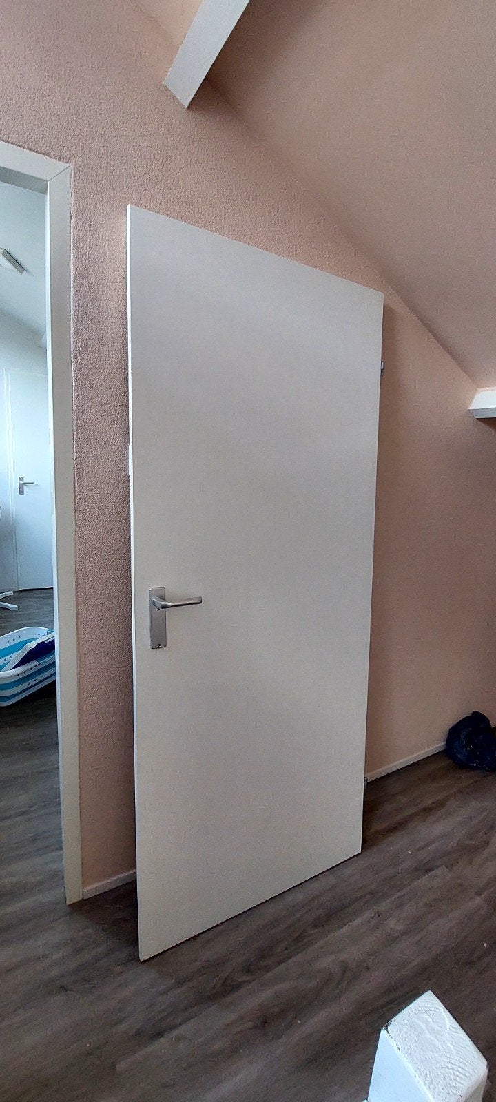 Opdekdeur met deurklink - 203 x 85 cm, Ophalen, Gebruikt, 80 tot 100 cm, Binnendeur