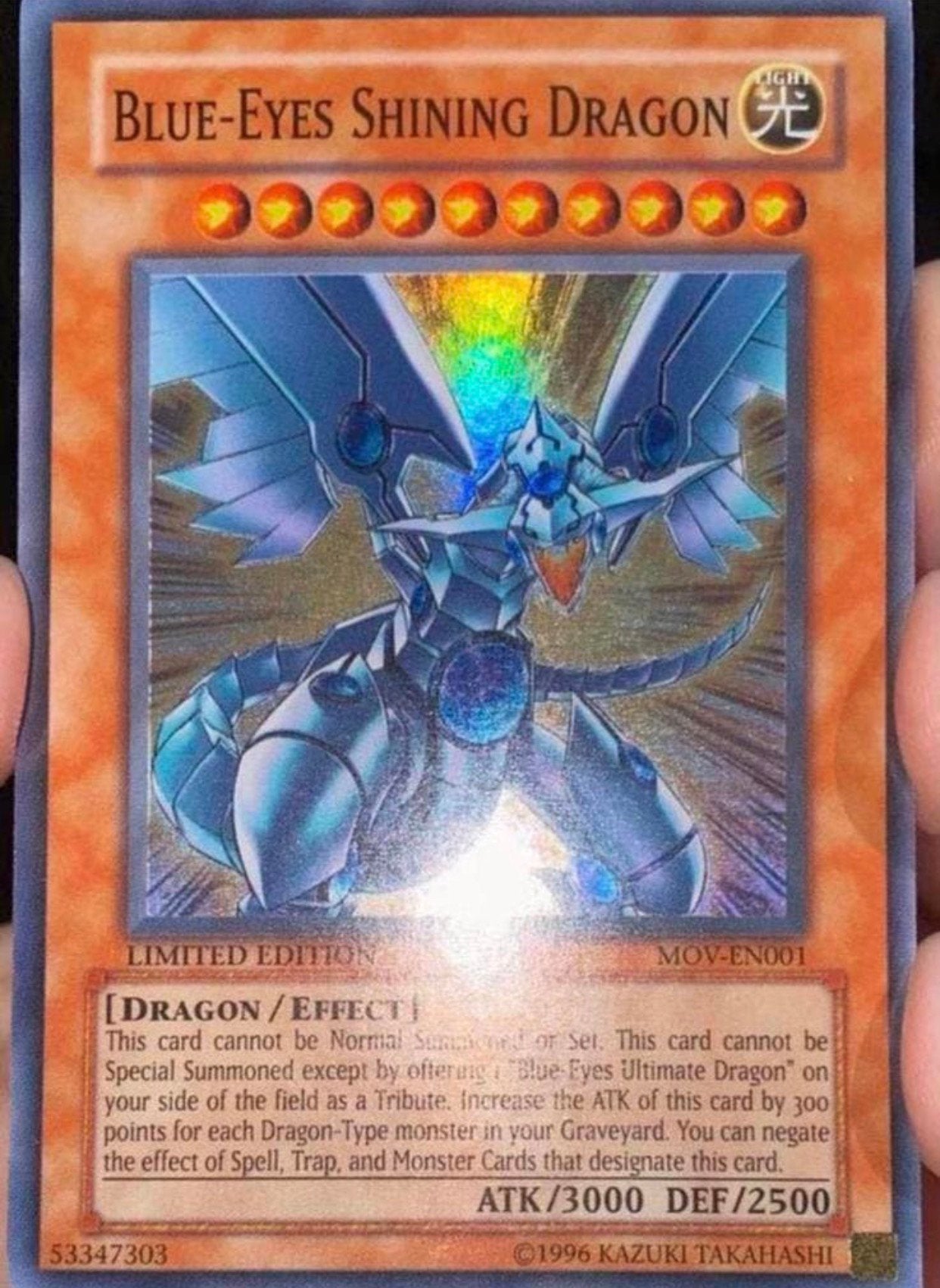 Yu-Gi-Oh! Blue-Eyes Shining Dragon MOV  US Movie Promo Mint, Hobby en Vrije tijd, Verzamelkaartspellen | Yu-gi-Oh!, Ophalen of Verzenden