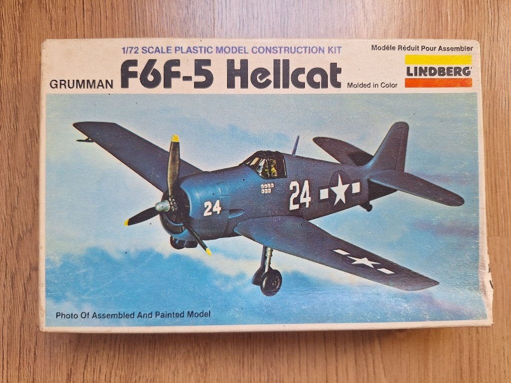 1:72 1/72 Lindberg Grumman F6F-5 Hellcat, Overige merken, 1:72 tot 1:144, Ophalen of Verzenden, Zo goed als nieuw