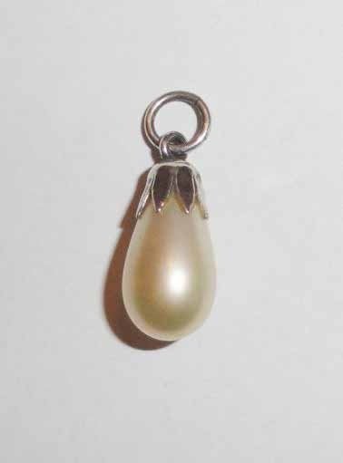Hanger parel druppel zilver, Overige voorstellingen, Verzenden, Zo goed als nieuw, Met parel